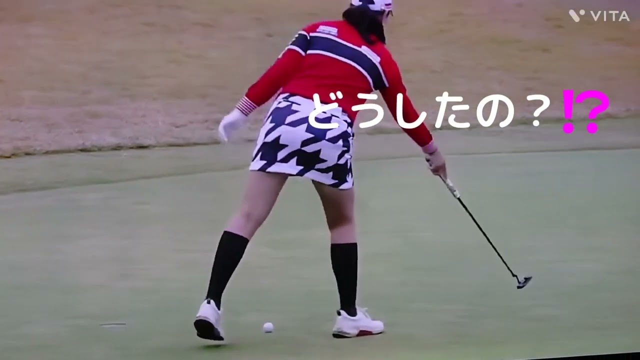 セキ・ユウティンプロ💕リコーカップ2022、3日目、しつこい虫だなぁ‼️キャディーさんも来たぁ☺️