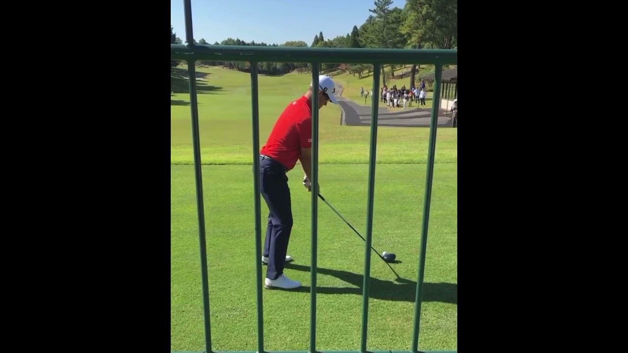 adam scott japan open practice round！driver shot！golf swing！アダムスコット日本オープンドライバー　ゴルフスイング！