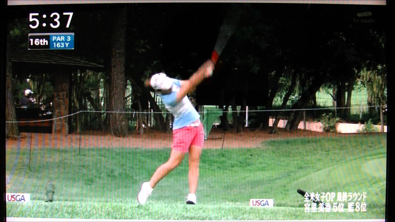 宮里美香選手　アイアンショット　スイング解析