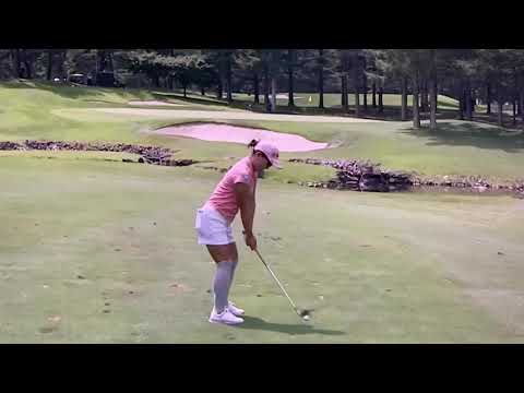 有村智恵　ゴルフ スイング スローモーション