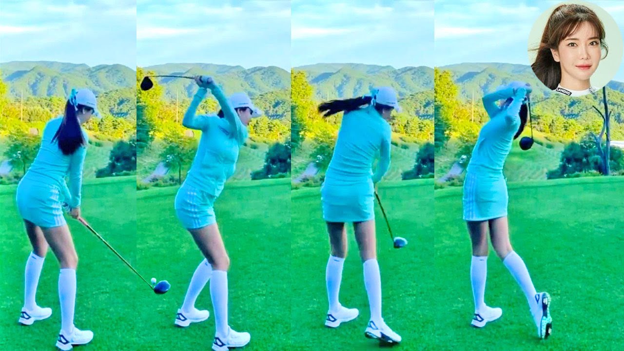 アン・シネ Shin Ae Ahn プロゴルファー DRIVER SHOT SLOW MOTION !!!
