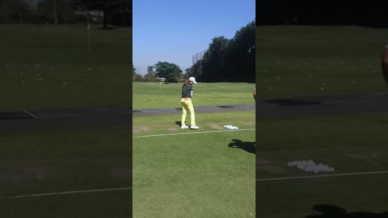 【現地観戦】新垣比菜  練習中  日本女子オープンゴルフ  #shorts #ショート #新垣比菜