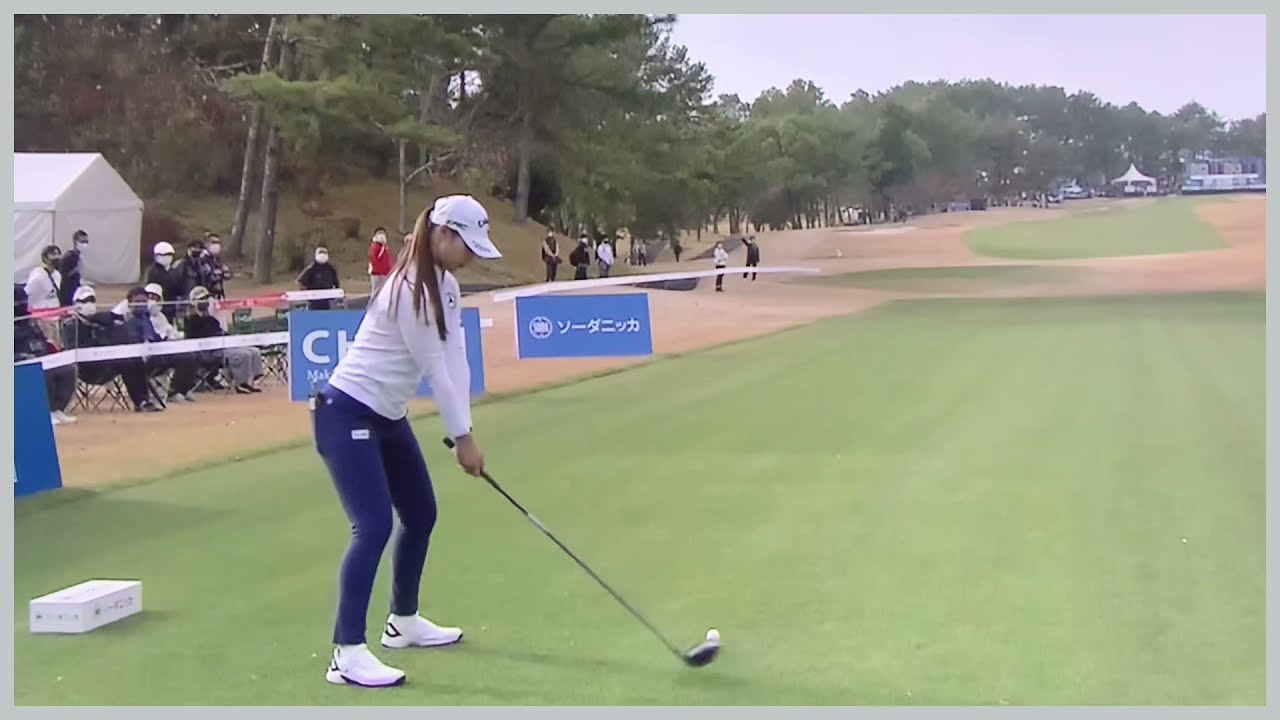 【ゴルフ】 柏原明日架　スイング