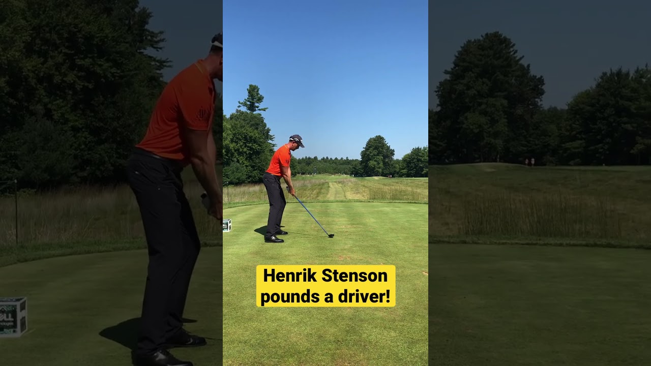 Henrik Stenson pounds a driver! #shorts #henrikstenson #golf