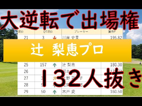 第１回リランキング終了！辻梨恵プロが１３２人抜きで出場権獲得！！