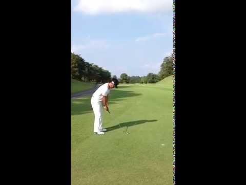 宮里優作プロ　アイアンショット動画　後方