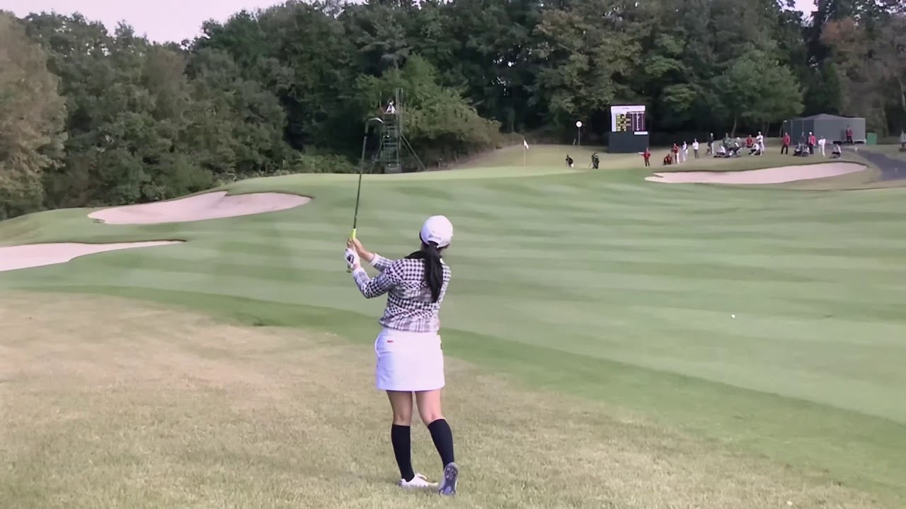 【ゴルフ】 小祝さくら ナイスショット 樋口久子 三菱電機レディス 2018 最終日