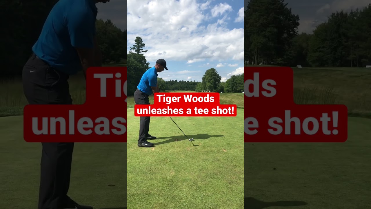 Tiger Woods unleashes a golf tee shot!! #golf #tigerwoods #shorts_