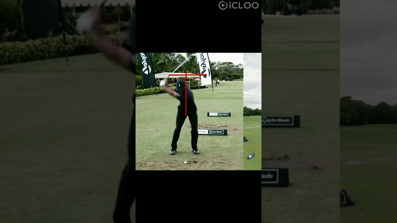 タイガーウッズ アイアン 正面 スローモーション♯01  Tiger Woods iron front slowmotion ♯01