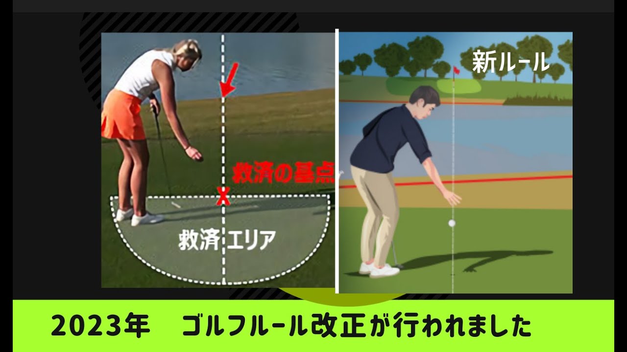 『golf 80台』　　2023年１月から、ゴルフ規則の改訂（ダイジェスト版）が行われています