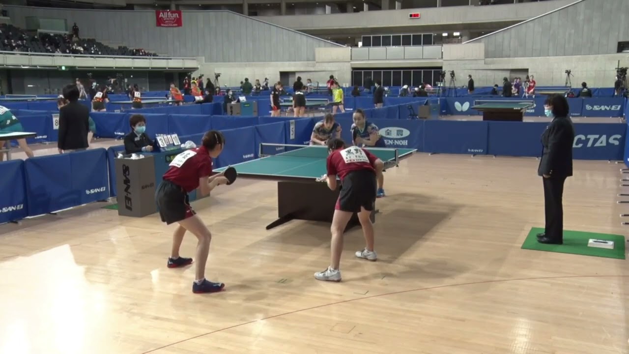 伊藤美誠 早田ひな vs 黒野葵衣 中島彩希 2023年全日本卓球