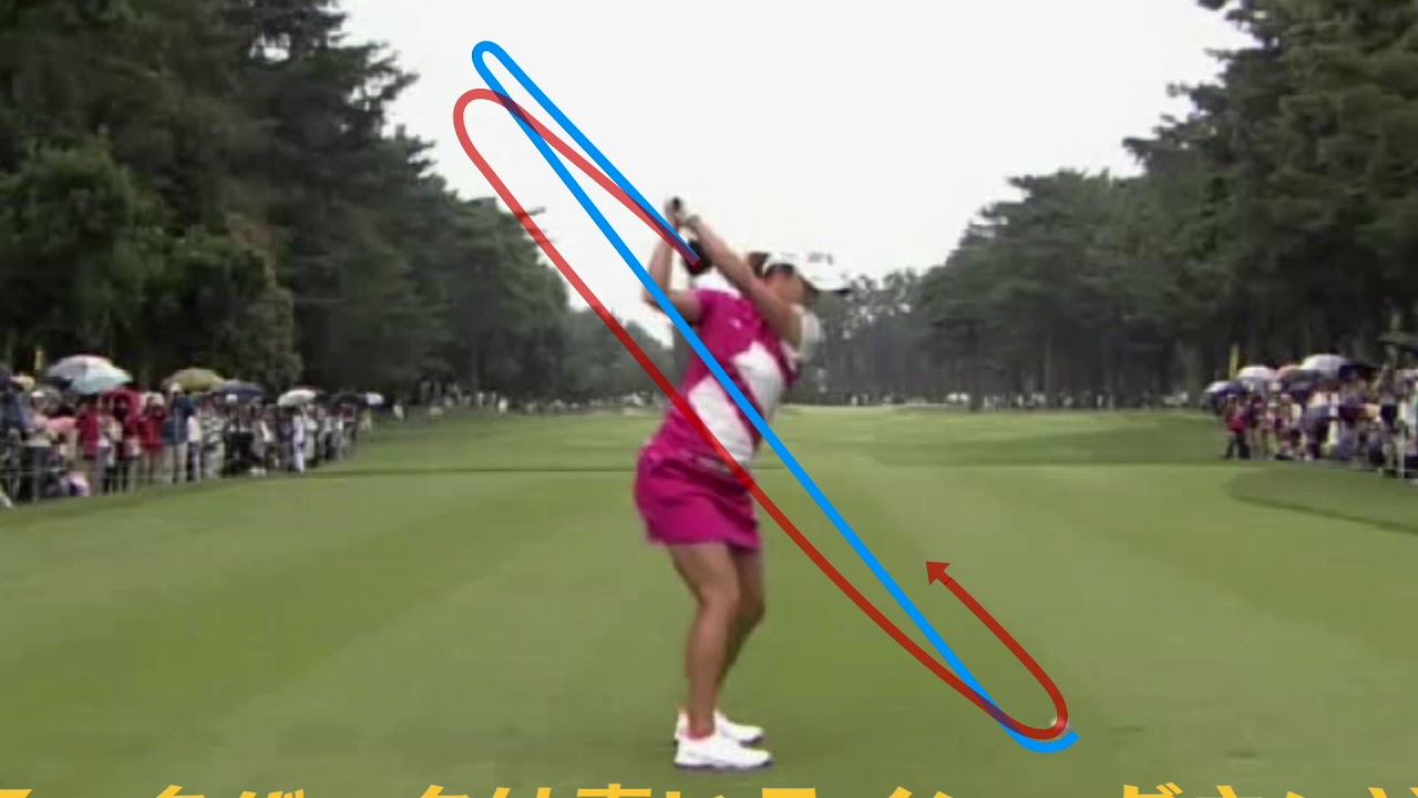 森田 遥のスウィングプレーン(後方)