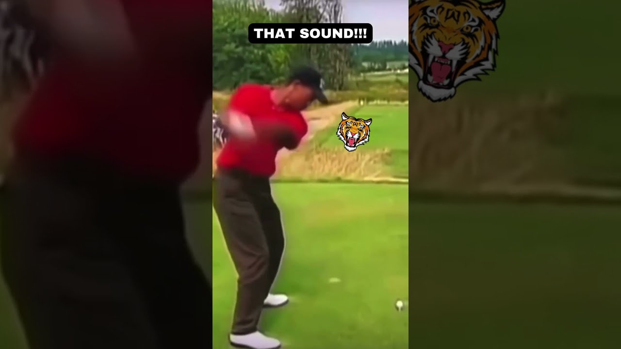 Young Tiger Woods driving whip sound 👂🏼