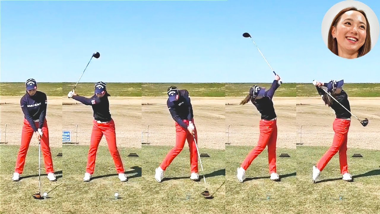 宮田成華 Naruha Miyata プロゴルファー DRIVER SHOT SLOW MOTION !!!