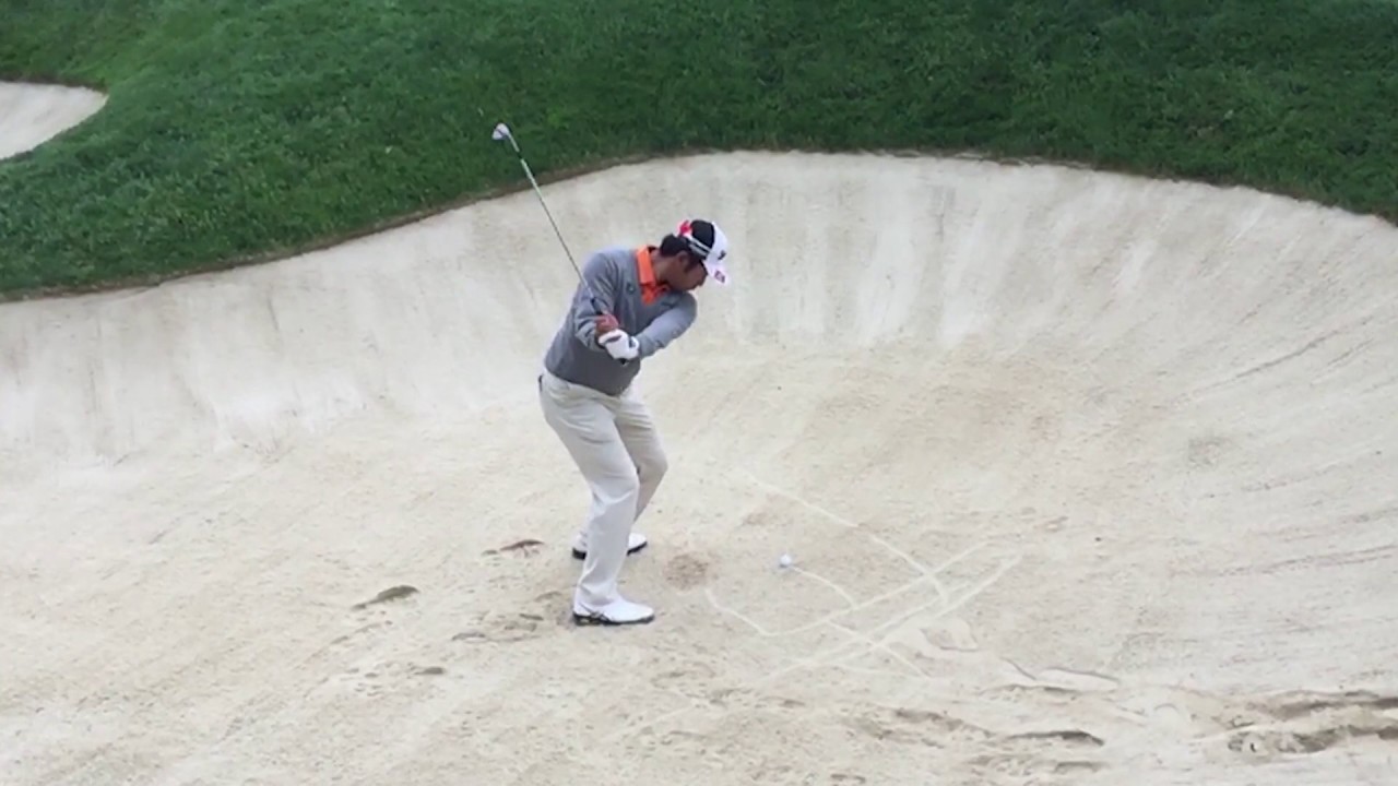 松山英樹プロのスイング分析-GREEN SIDE BUNKER-