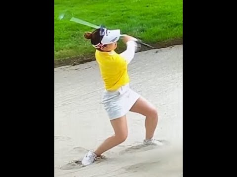 西村優菜⛳️危機のバンカー絶妙なショット💢💯니시무라 유나_위기의 벙커 샷☄️Yuna Nishimura_Crisis Bunker Shot