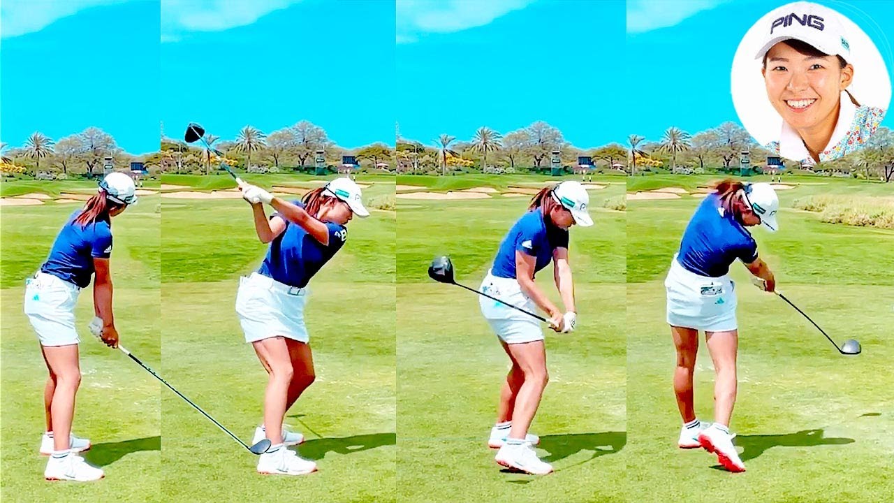 渋野日向子 Hinako Shibuno ​​プロゴルファー DRIVER SHOT SLOW MOTION !!!