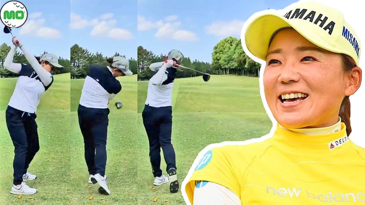 有村智恵 Chie Arimura 日本の女子ゴルフ スローモーションスイング!!!