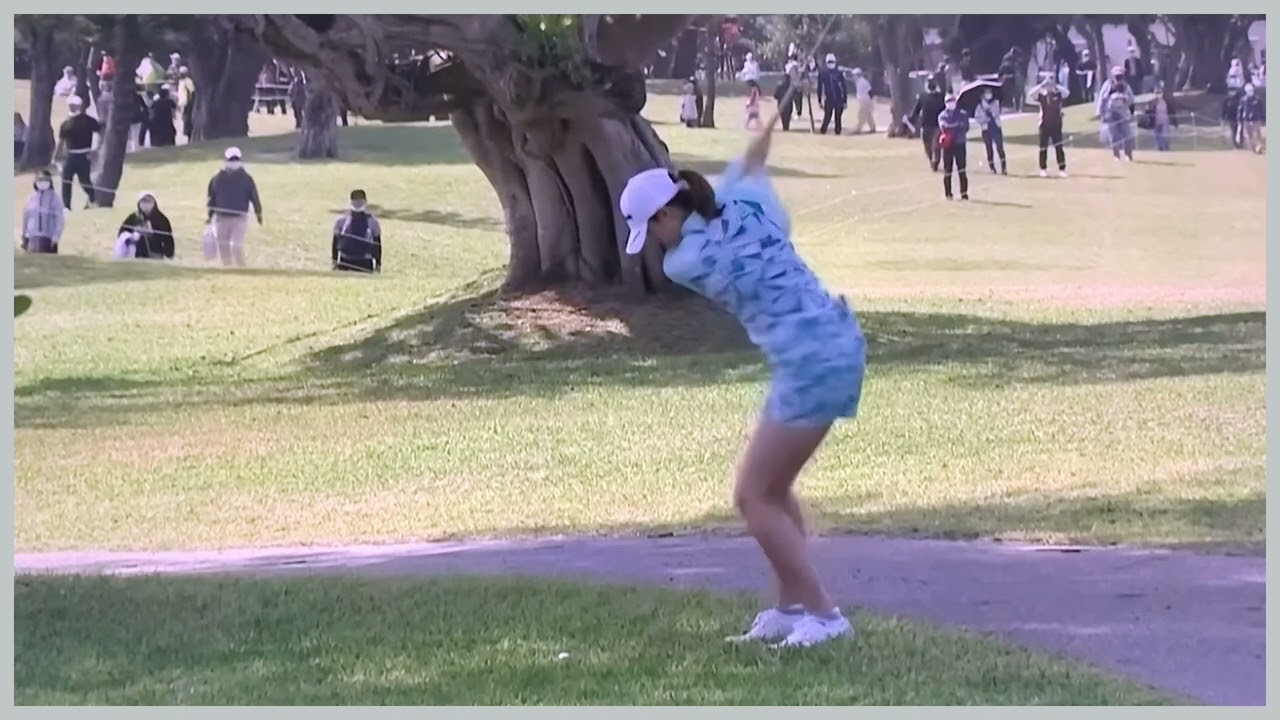 【ゴルフ】 新垣比菜　スイング