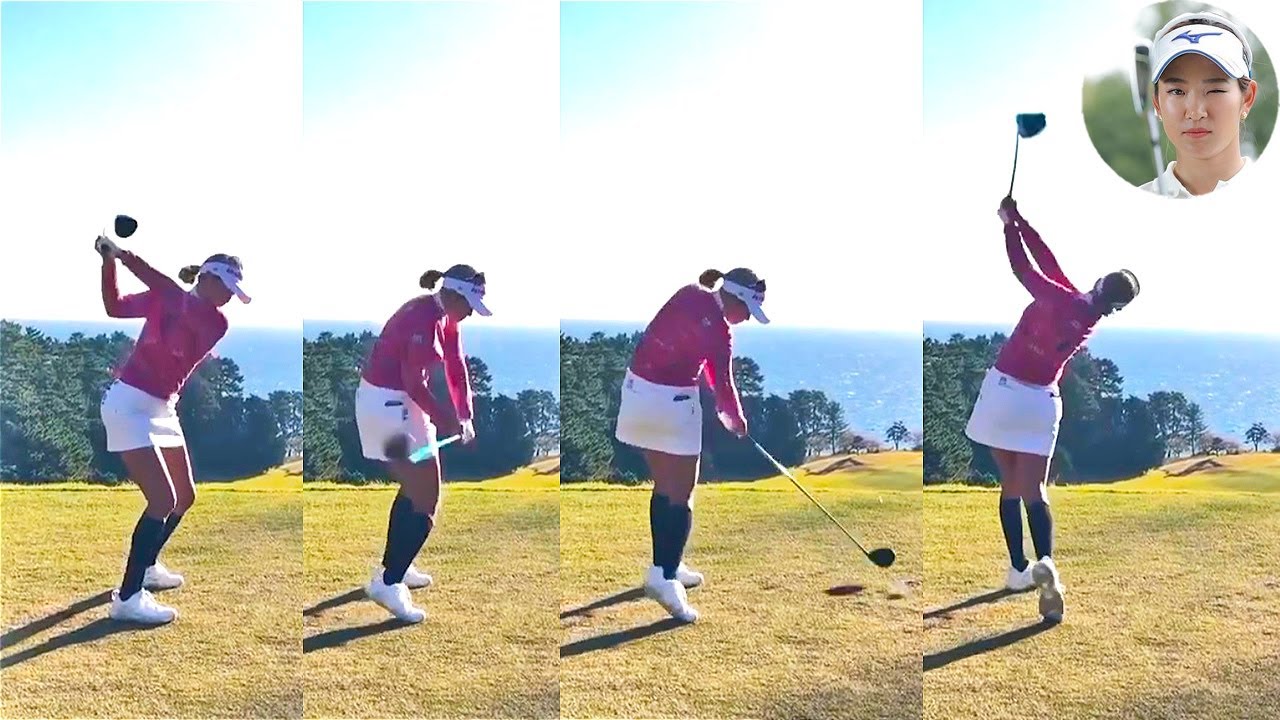 原英莉花 Erika Hara プロゴルファー DRIVER SHOT SLOW MOTION !!!