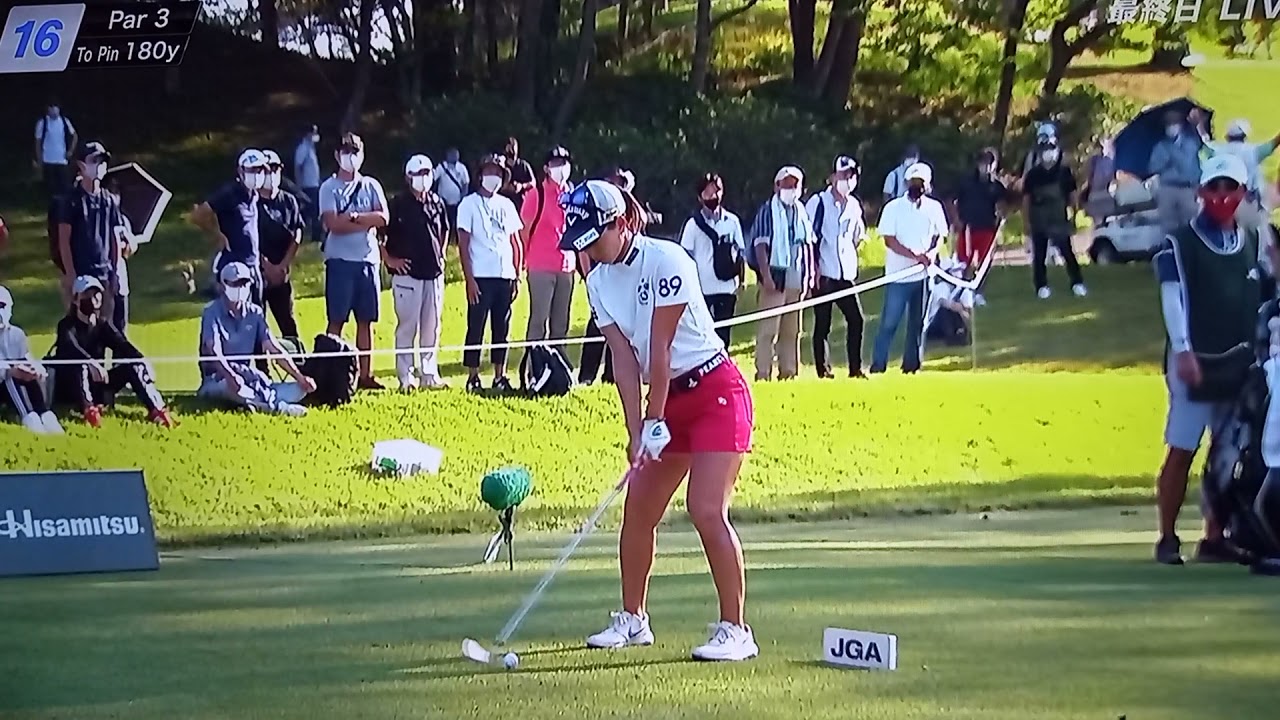 【2021日本女子オープン】最終日16番上田桃子選手惜しくもホールインワン成らず