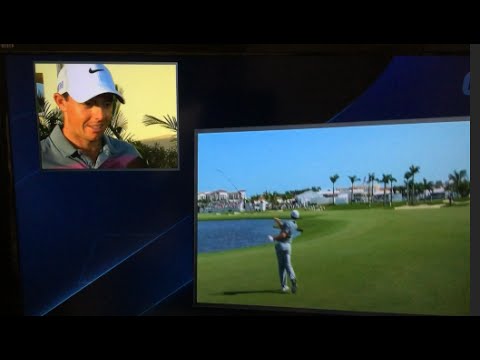 マキロイ池にクラブを投げ入れる６０Yサイドスロー