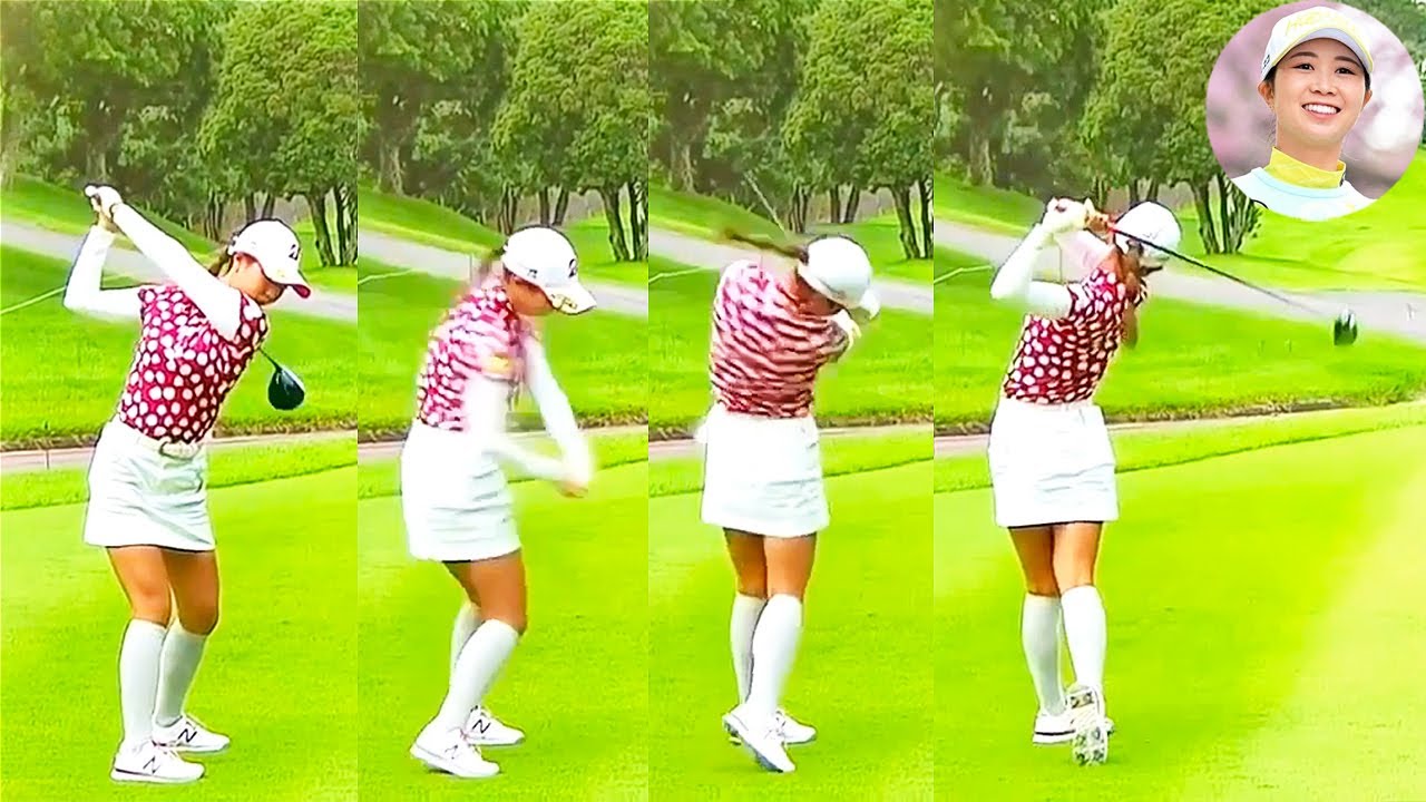 金澤志奈 Shina Kanazawa  プロゴルファー DRIVER SHOT SLOW MOTION !!!