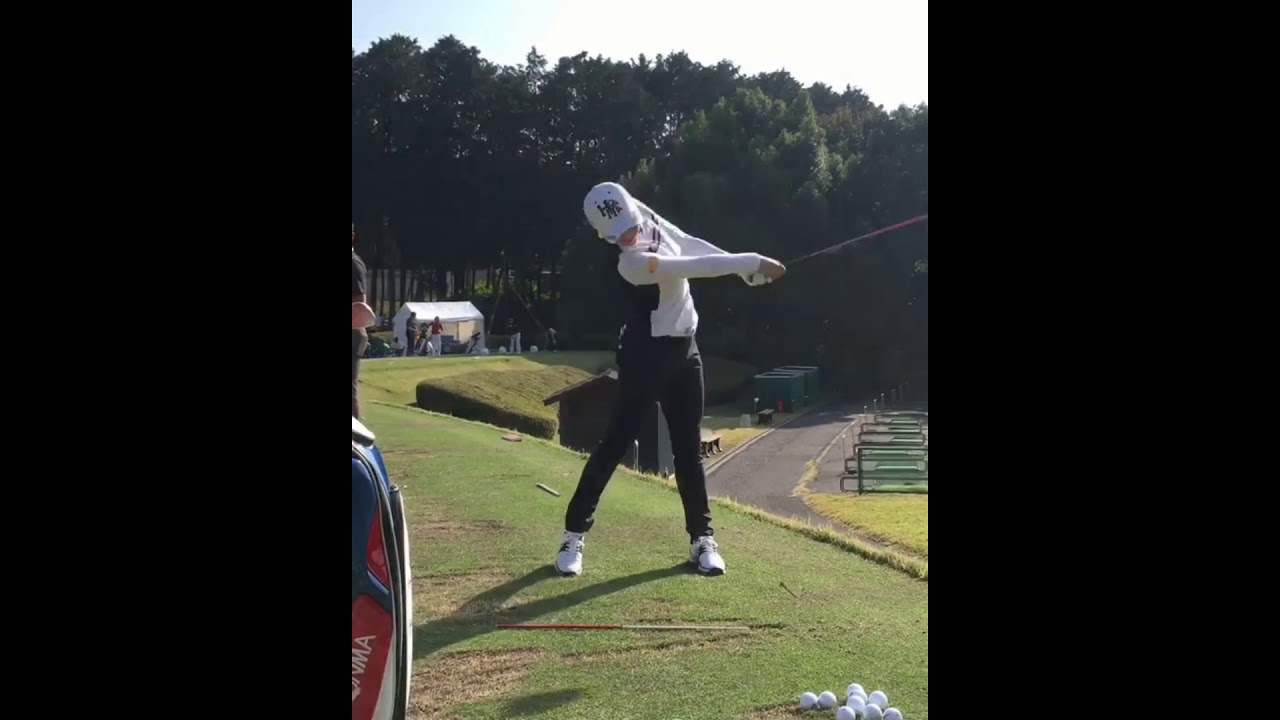 LeeBomi　イ・ボミ　ドライバースイング　前方後方アングル