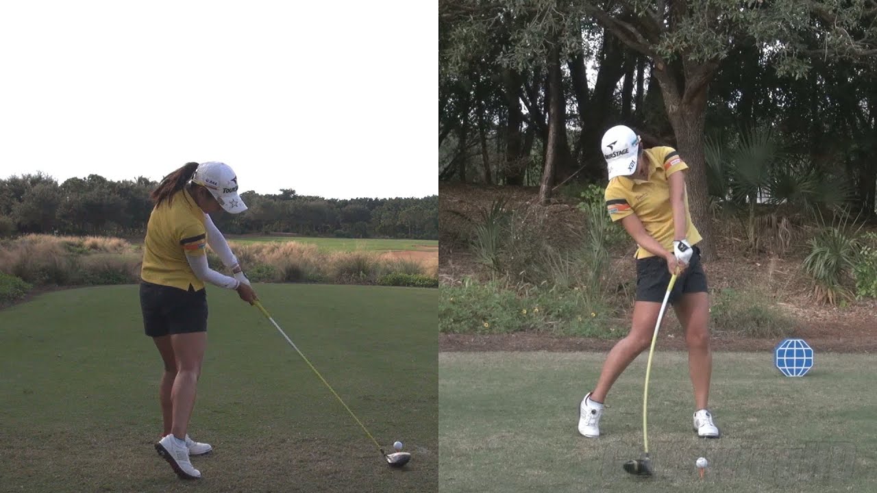 AI MIYAZATO - PERFECT ANGLES SIDE BY SIDE SYNCED - CME GOLF SWING REG &アンプ;スローモーション 1080p HD
