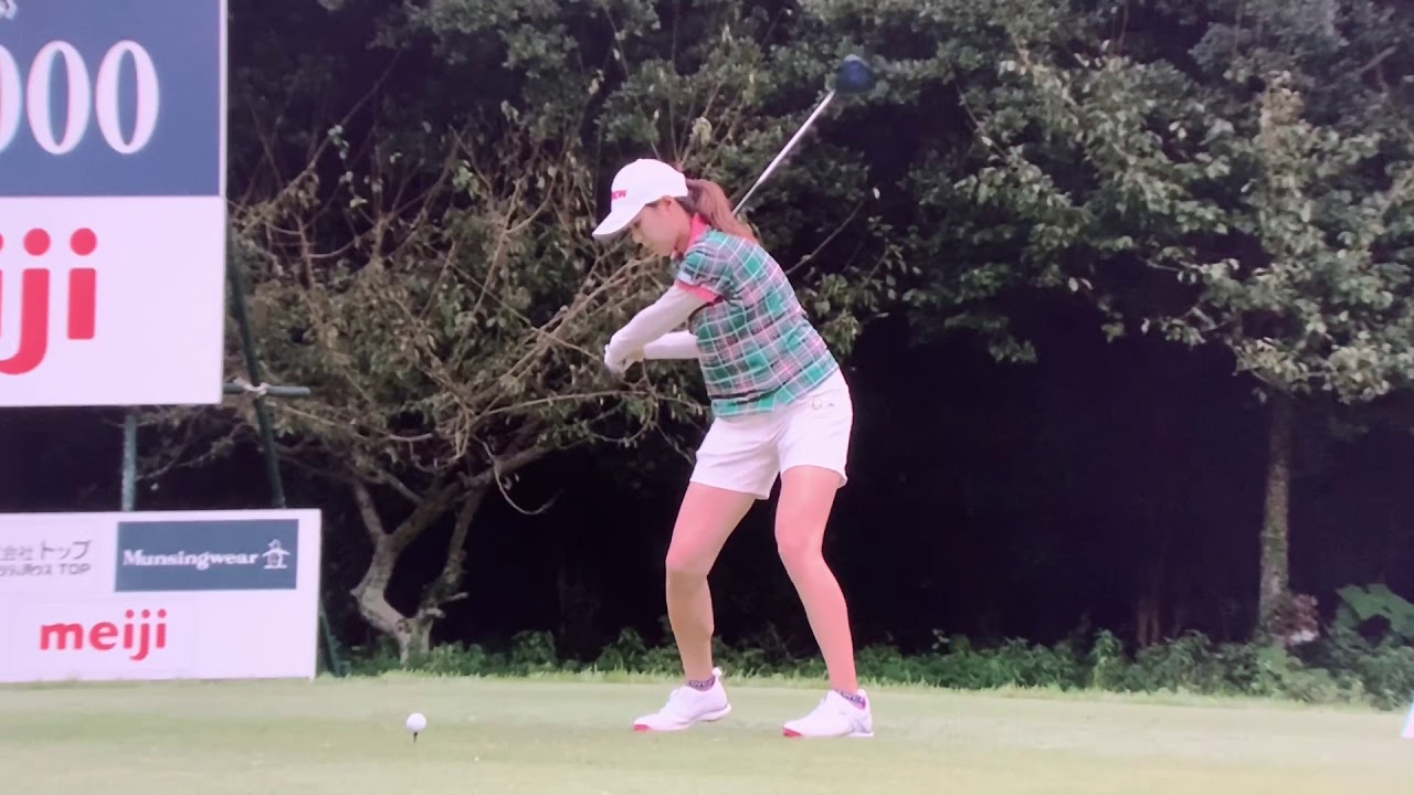 【ゴルフ】 新垣比菜 スローモーションスイング 2018 第49回マンシングウェアレディス東海クラシック第2日