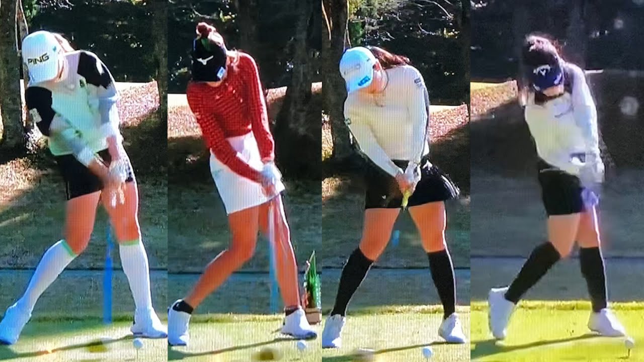 原英莉花❣️渋野日向子👍西村優菜🎊小祝 さくら❗️女子プロ4人のドラコン対決💪프로 4명의 장타 대결👍 ‼️ 👌 🎉