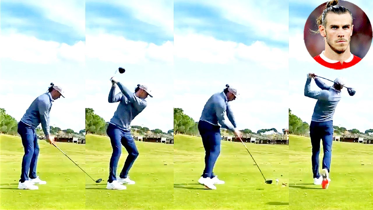 ガレス・ベイル Gareth Bale プロゴルファー DRIVER SHOT SLOW MOTION !!!