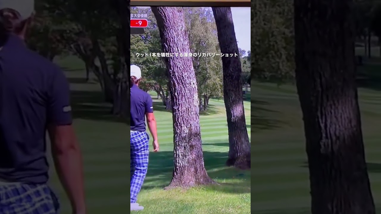 石川遼クラブ1本を犠牲にする渾身のリカバリーショット #golf #石川遼