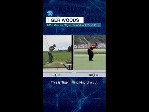 Swing Like Tiger Woods (2001 Masters) To Fix A Hook or Push and Fade The Ball #shorts