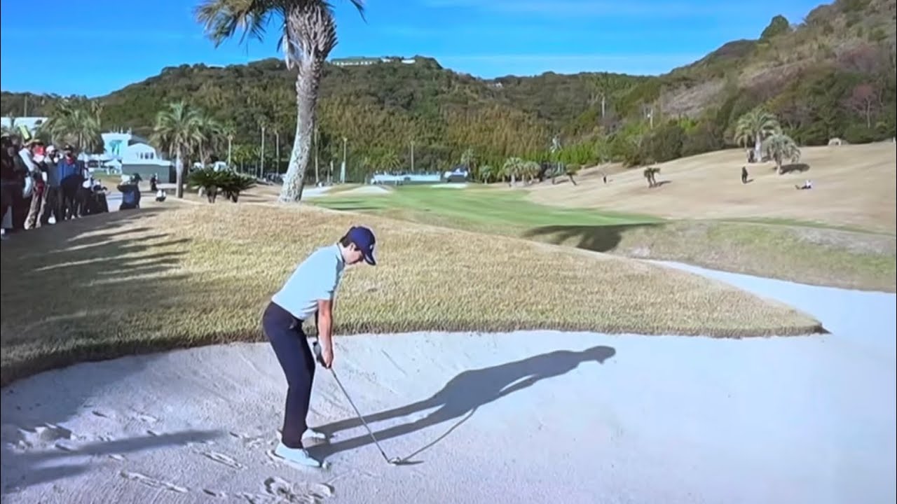 2022カシオワールドオープン 2日目 18h 石川遼 アプローチがベタピンでバーディー CASIO WORLD OPEN