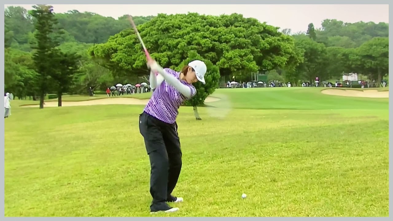 【ゴルフ】 新垣比菜　スイング