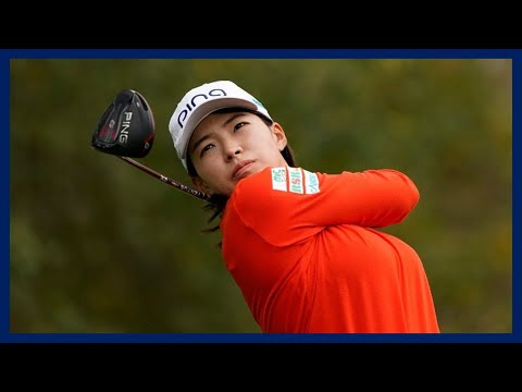 パワーヒッター "渋野日向子" ドライビングレンジウォームアップ, Power Hitter "Hinako Shibuno" Powerful swing motion & Slow motion