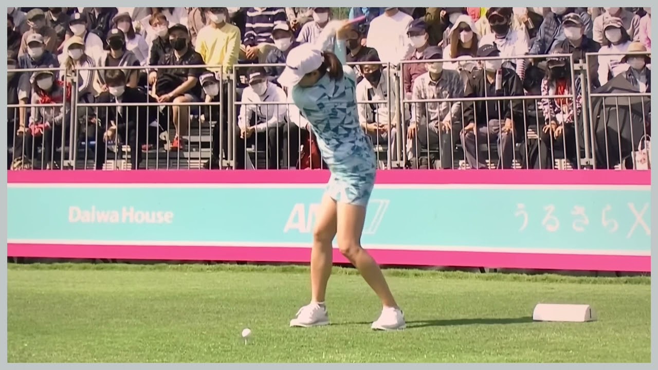 【ゴルフ】 新垣比菜　スイング
