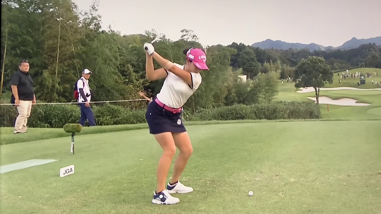 【ゴルフ】 河本結 スローモーションスイング 第52回日本女子オープン 第2日