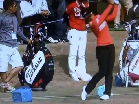 森田理香子、練習スイング、2013.3.16