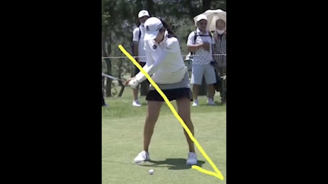 【解説】稲見萌寧_アイアン・スウィング⛳️Mone Inami_Iron swing⭐️이나미 모네_아이언 스윙【slow motion】