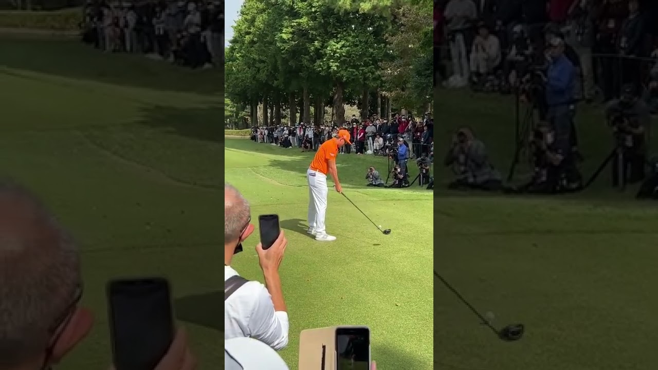 zozochampionship2022 リッキーさんの6番ホールティーショット。通常はクイーンコース12番として使用。右側に長く続く池をはるかに超えてナイスショット❕❕