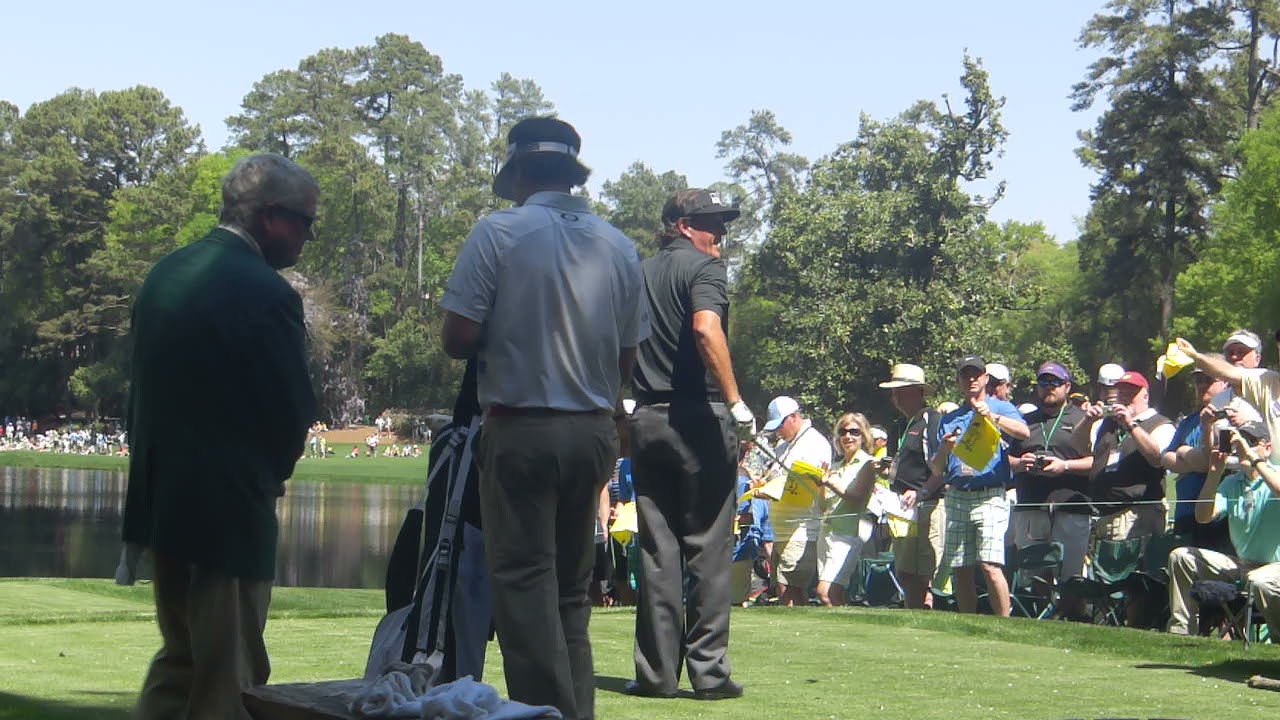 PAR3コンテストのフィル・ミケルソンのグループ（2013年4月）