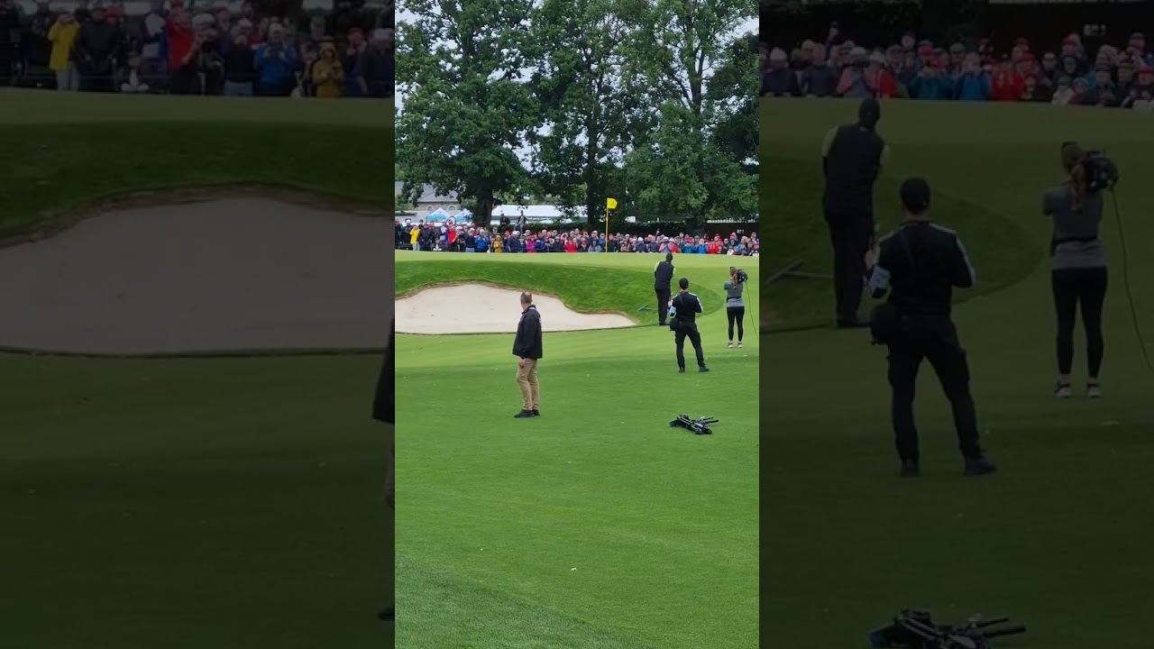 TIGER WOODS POPS ONE IN OFF THE GREEN!!!🐯🐯 #Golf #Tiger #Woods #AdareManor #ProAm #GOAT #Crazy