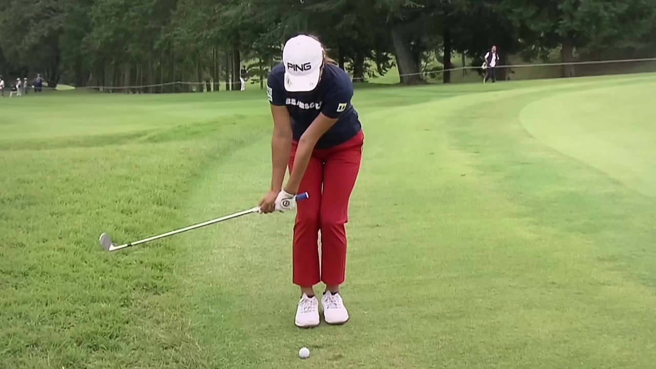 【ゴルフ】 渋野日向子 アプローチスイング スタンレーレディスゴルフ 第1日