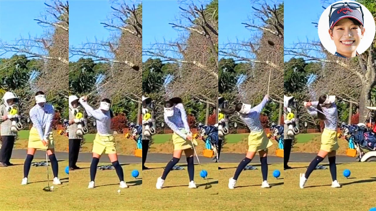 鈴木愛佳子  Chikako Suzuki プロゴルファー DRIVER SHOT SLOW MOTION !!!
