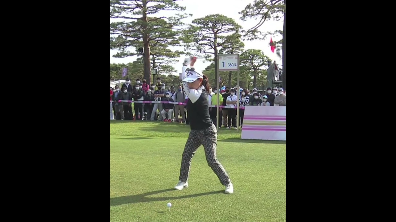 【復活の兆し 横峯さくらのドライバーショット】ゴルフ　スイング　ゴルフスイング　初心者　スロー　スローモーション　アイアン　プロ　女子プロ　MCS　2023.01 #shots