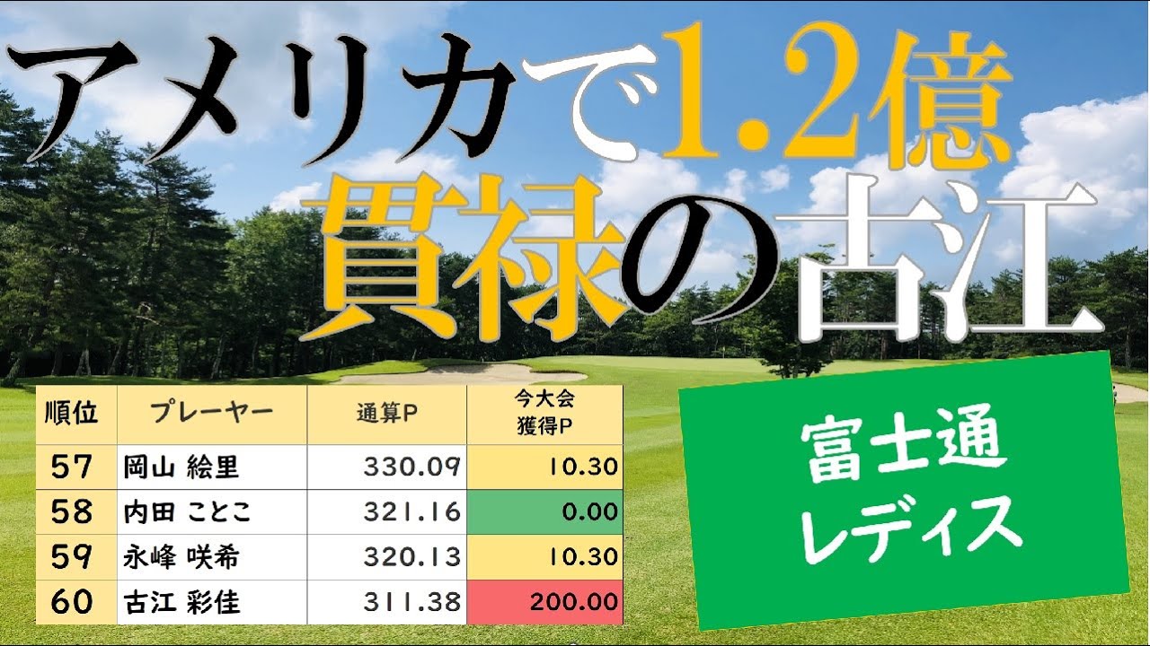 (51位～)古江彩佳圧巻の優勝！富士通レディス!!メルセデスランキング５１位以下をプレイバック!!