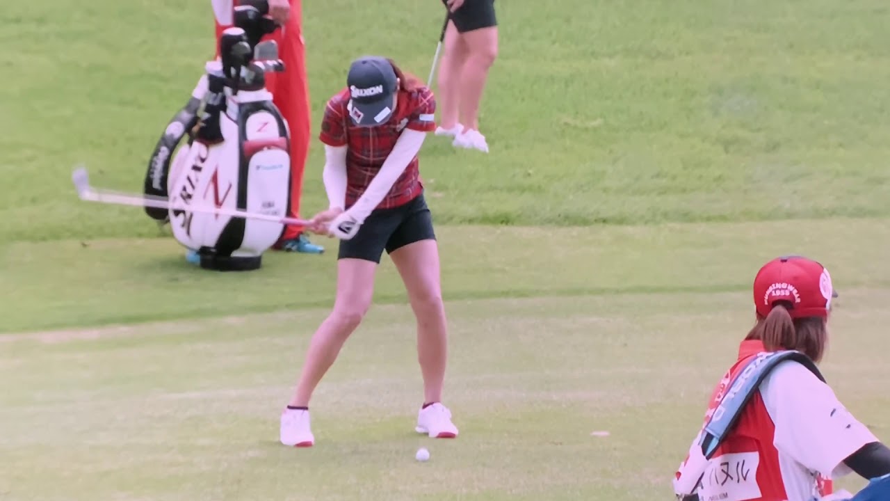 【ゴルフ】 新垣比菜 スローモーションスイング 2018 第49回マンシングウェアレディス東海クラシック最終日