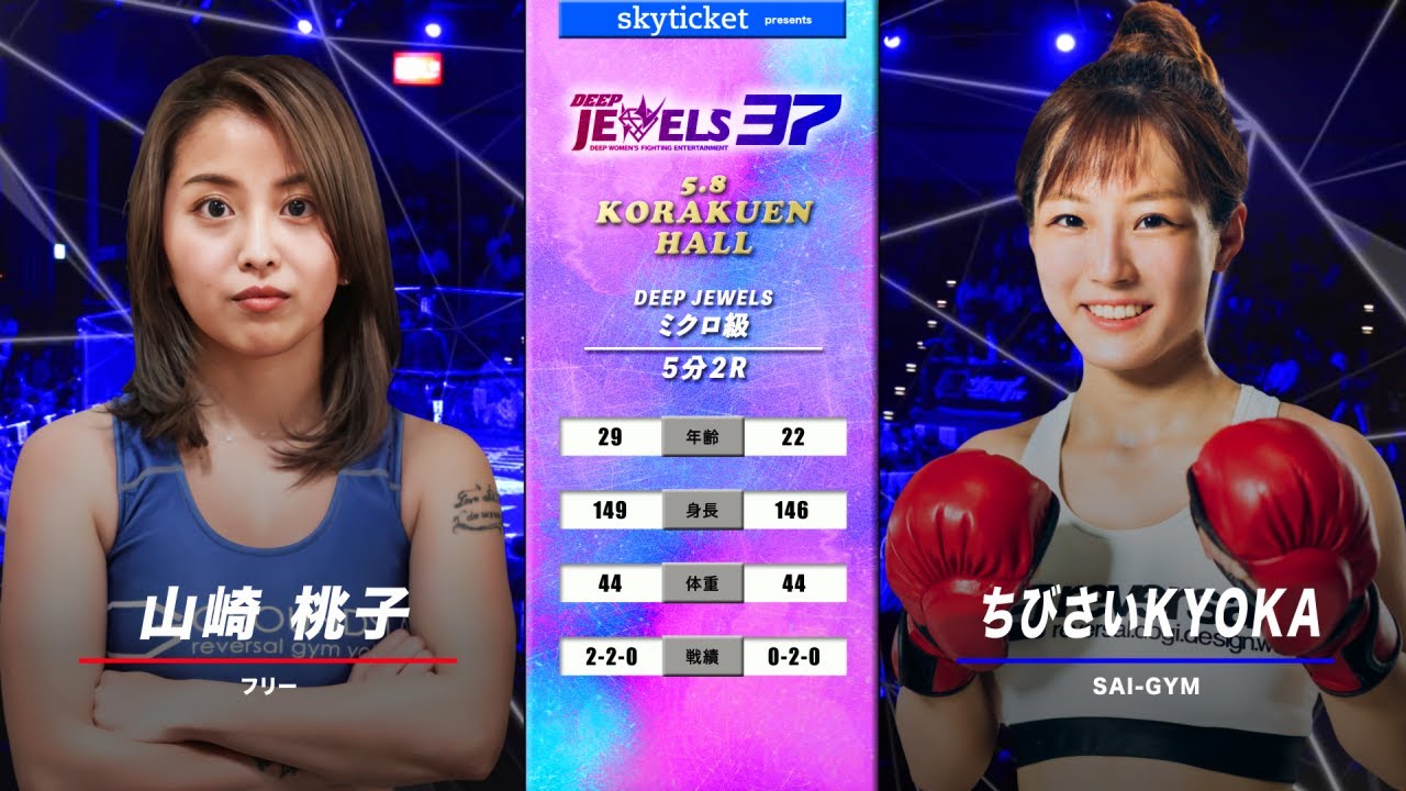 山崎桃子(Yamazaki Momoko) VS ちびさいKYOKA(Chibisai Kyoka) DEEP JEWELS 37